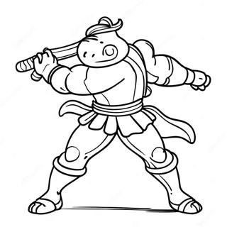 Raphael Sa Isang Posisyon Ng Laban Na Pahina Ng Kulay 135546 67376