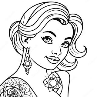 Tattoo Pin Up Girl Pahina Ng Kulay 135801-67561