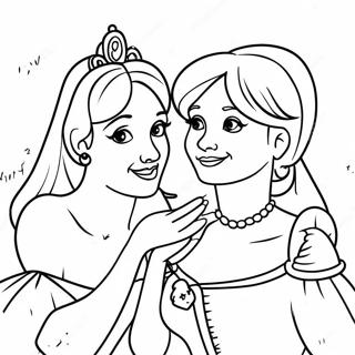 Cinderella Kasama Ang Kanyang Mahikang Ninang Na Pahina Ng Kulay 13611-2972