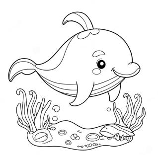 Cute Whale Mga Pahina Ng Kulay