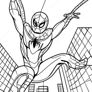 Iron Spider Na Nagsaswing Sa Lungsod Na Pahina Ng Kulay 137388-68956