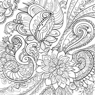 Pahina Ng Kulay Na Paisley Pattern 137670-69172