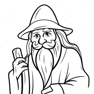 Pahina Ng Kulay Ng Matalinong Matandang Wizard Na May Mahabang Balbas 138261-69637