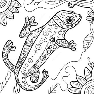 Gecko Coloring Pages