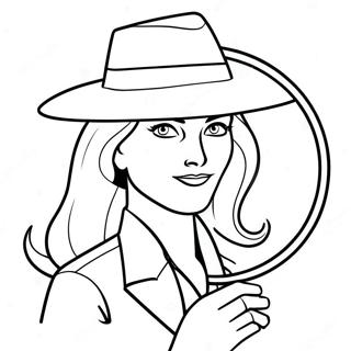 Carmen Sandiego Na May Magnifying Glass Na Pahina Ng Kulay 139053 70257