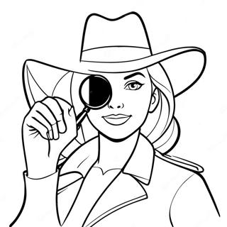 Carmen Sandiego Na May Magnifying Glass Na Pahina Ng Kulay 139053 70259