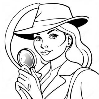 Carmen Sandiego Na May Magnifying Glass Na Pahina Ng Kulay 139053 70260