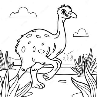 Mapangahas Na Emu Na Tumakbo Na Pahina Ng Kulay 139312 70465