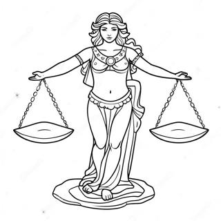 Artistikong Libra Constellation Na Pahina Ng Kulay 139337-70482