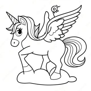 Pahina Ng Kulay Ng Dumi Ng Unicorn Na May Bahaghari 139361-70495