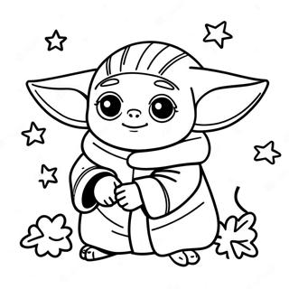 Baby Yoda Pasko Mga Pahina Ng Kulay