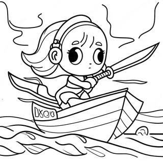 Nami Na Naglalayag Sa Mga Dagat Na Pahina Ng Kulay 15801 3456