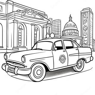 Vintage Na Pulis Na Sasakyan Sa Pahina Ng Kulay 16080 3510