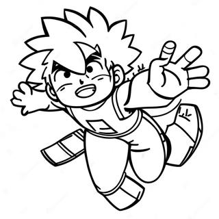 Pahina Ng Kulay Ng Izuku Midoriya Sa Aksyon 16633-3628