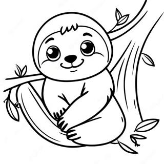 Kaakit Akit Na Sanggol Na Sloth Pahina Ng Kulay 16910-3700