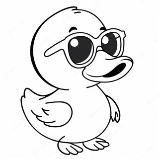 Nakakatawang Bibe Na May Salamin Sa Araw Coloring Page 17086-3731