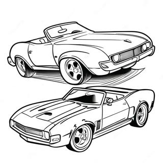 Sleek Na Hot Wheels Convertible Na Pahina Ng Kulay 17625-3858