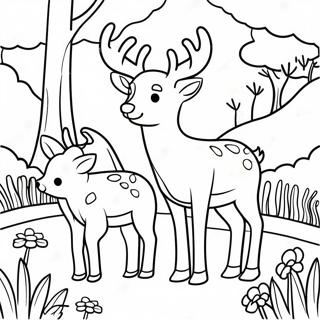 Pamilya Ng Cartoon Na Usa Sa Lawa Na Pahina Ng Kulay 18902-4136