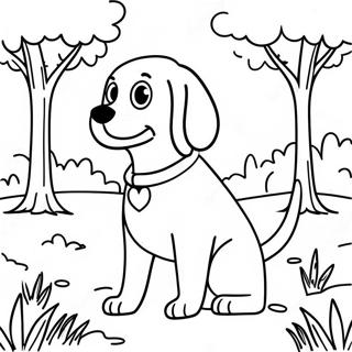 Masayang Beagle Sa Parke Na Pahina Ng Kulay 1902 1702