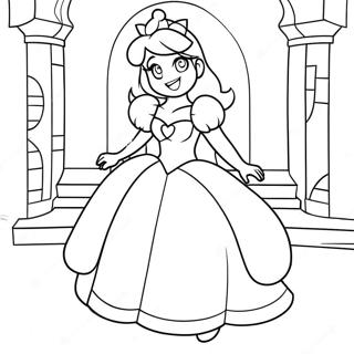 Princess Peach Sa Isang Kastilyo Pahina Ng Kulay 193-1090