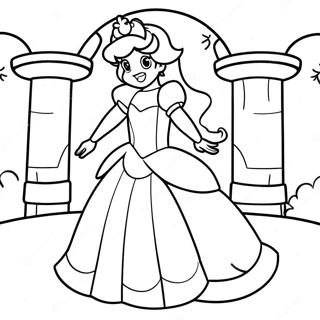 Princess Peach Sa Isang Kastilyo Pahina Ng Kulay 193-1092