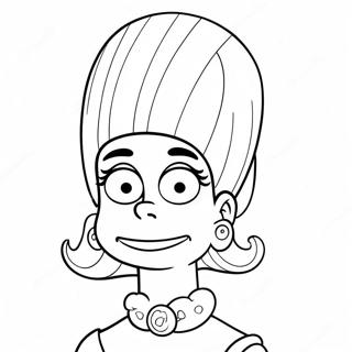 Pahina Ng Kulay Ni Marge Simpson Na May Asul Na Buhok 19447-4246