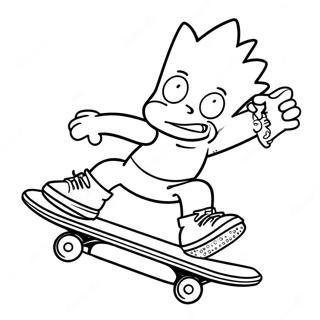 Pahina Ng Kulay Ng Skateboarding Ni Bart Simpson 19448-4251