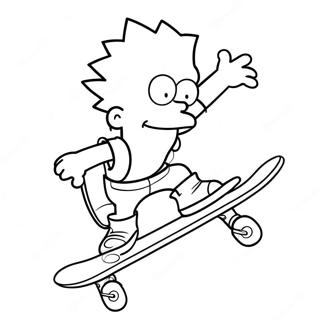 Pahina Ng Kulay Ng Skateboarding Ni Bart Simpson 19448-4252