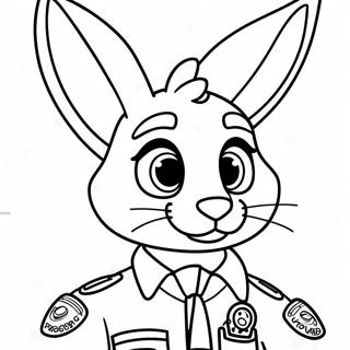 Pahina Ng Kulay Ng Zootopia Police Officer Judy Hopps 20836-4543