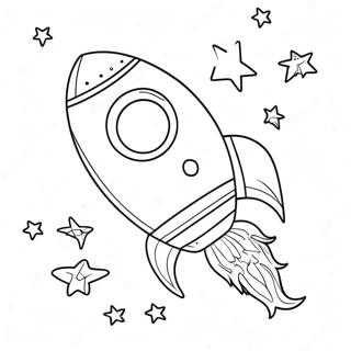 Futuristikong Raketang Lumilipad Sa Mga Bituin Na Pahina Ng Kulay 21194 4628