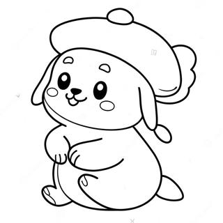 Pompompurin Na May Cute Na Sombrero Na Pahina Ng Kulay 21690-4724