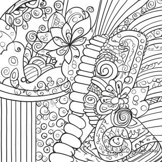 Matitibay Na Mga Pattern Na May Mga Guhit Na Pahina Ng Kulay 22749-4976