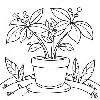 Mahikang Paglago Ng Halaman Na Pahina Ng Kulay 23496-5138