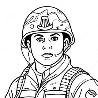 Sundalo Sa Camouflage Na Uniporme Na Pahina Ng Kulay 23795 5193