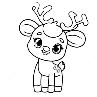 Cute Na Cartoon Na Reindeer Na Pahina Ng Kulay 23979-5223