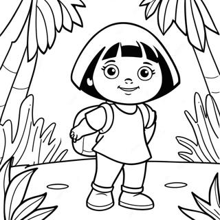 Dora Ang Explorer Sa Gubat Na Pahina Ng Kulay 24533 5349