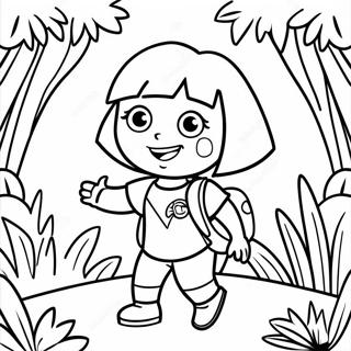 Dora Ang Explorer Sa Gubat Na Pahina Ng Kulay 24533 5350