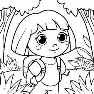 Dora Ang Explorer Sa Gubat Na Pahina Ng Kulay 24533 5352