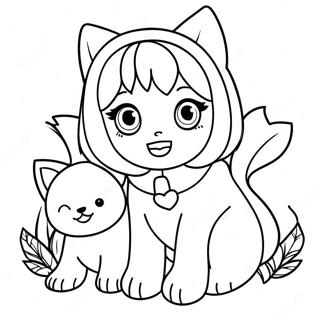 Aphmau Na May Cute Na Alagang Hayop Na Pahina Ng Kulay 24721-5387