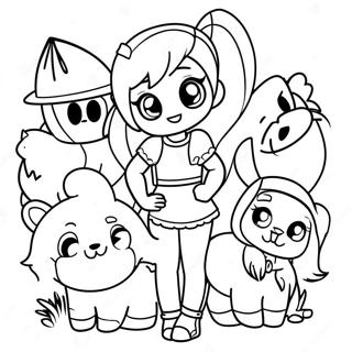 Aphmau At Mga Kaibigan Na Pahina Ng Kulay 24723-5396