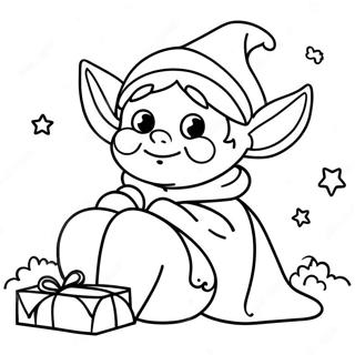 Natutulog Na Elf Sa Malambot Na Kumot Na Pahina Ng Kulay 25164-5490