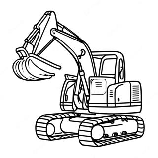 Mini Excavator Sa Aksyon Na Pahina Ng Kulay 25254-5505