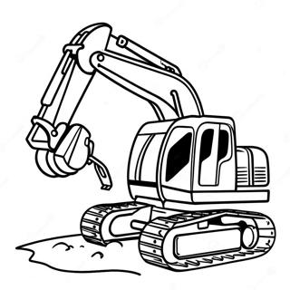 Mini Excavator Sa Aksyon Na Pahina Ng Kulay 25254-5506