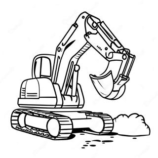 Mini Excavator Sa Aksyon Na Pahina Ng Kulay 25254-5507