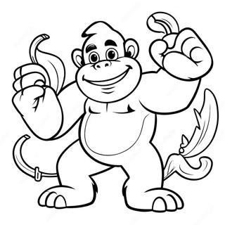 Pahina Ng Kulay Ng Donkey Kong Na May Saging 25618-5588