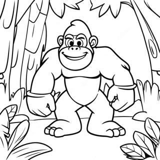 Pahina Ng Kulay Ng Donkey Kong Sa Pakikipagsapalaran Sa Gubat 25619-5589