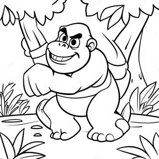 Pahina Ng Kulay Ng Donkey Kong Sa Pakikipagsapalaran Sa Gubat 25619-5591