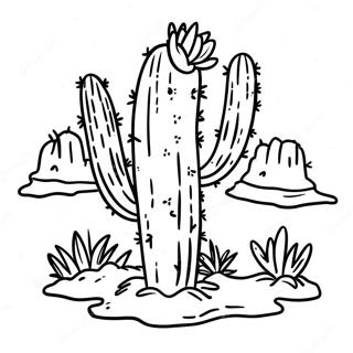 Cactus Mga Pahina Ng Kulay