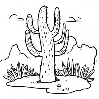 Pahina Ng Kulay Ng Cactus Sa Disyerto 26621-5804