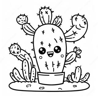 Pahina Ng Kulay Ng Cute Na Cartoon Cactus 26623 5809